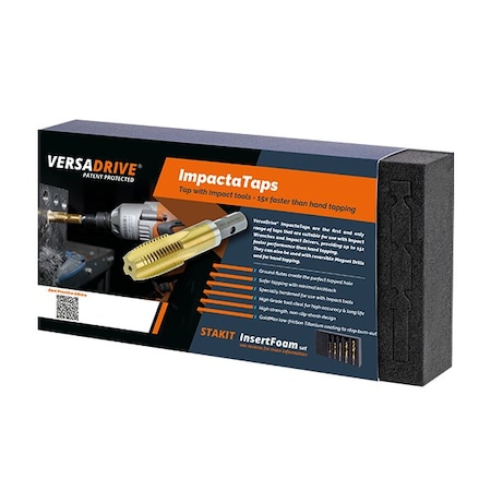 Versadrive HMT ImpactaTap Set, 1/4, 5/16, 3/8, 1/2, 5/8 UNC 308050-SET1